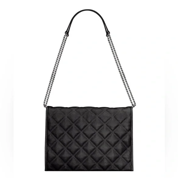 Saint Laurent Becky Shoulder Bag – Black Lambskin, Quilted, Gunmetal Hardware - Picture 3 of 15